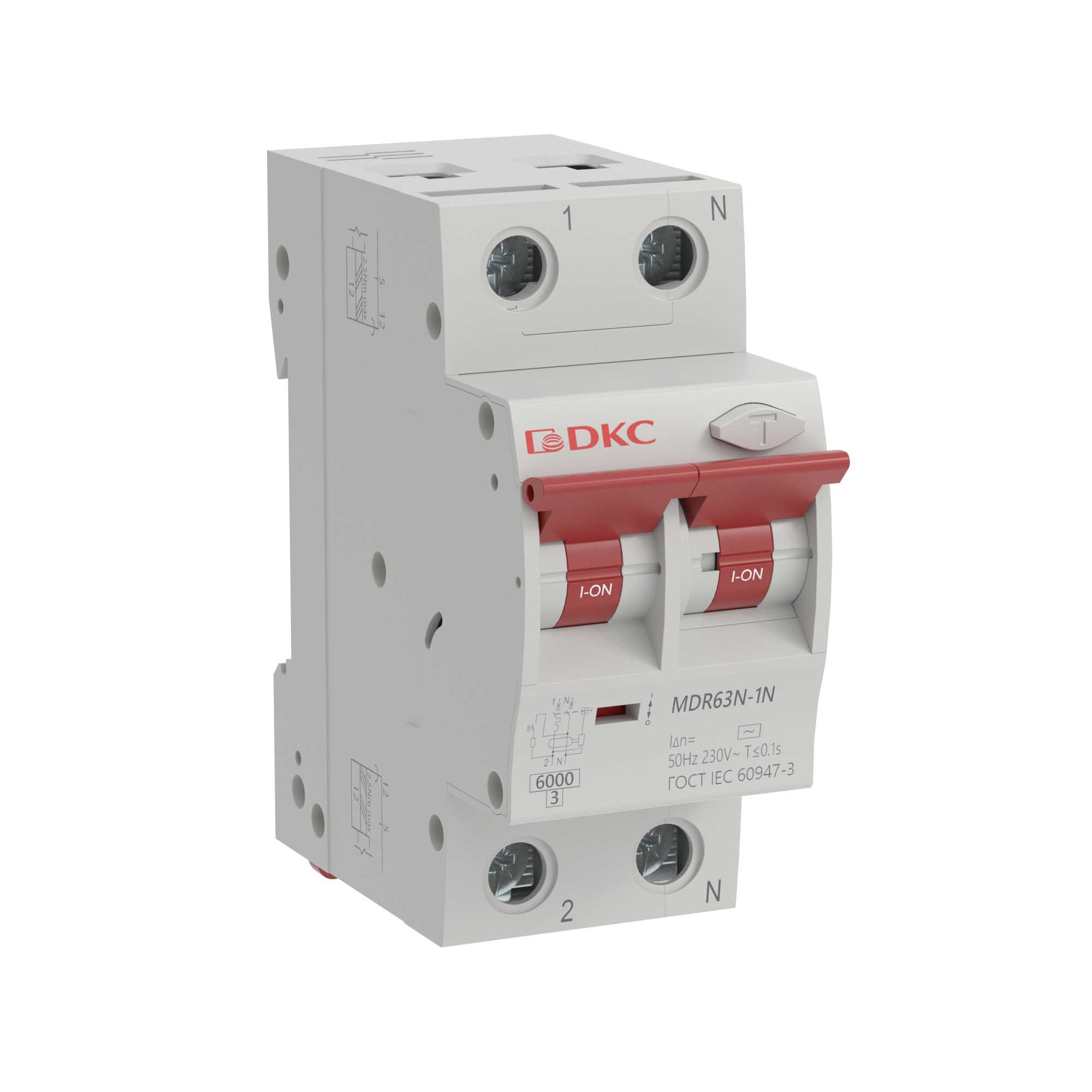 Диф. автомат DKC 1P+N 16A 30mA  хар-ка C, 6kA, тип А YON max MDR63N-1N2C16-A